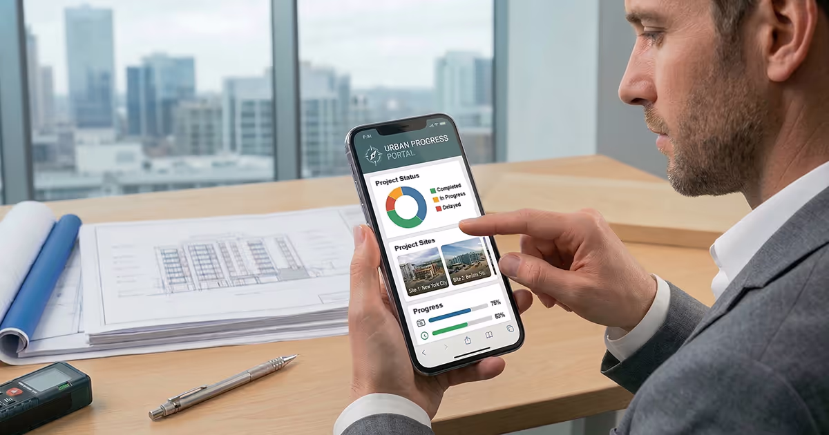 Person browsing a small business website on a smartphone, illustrating the importance of mobile-friendly web design